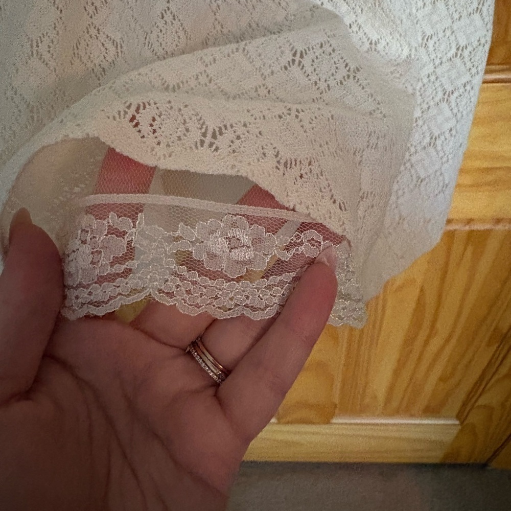 Free People | Victoria Lace Mini Dress in Ivory - Picture 8 of 11